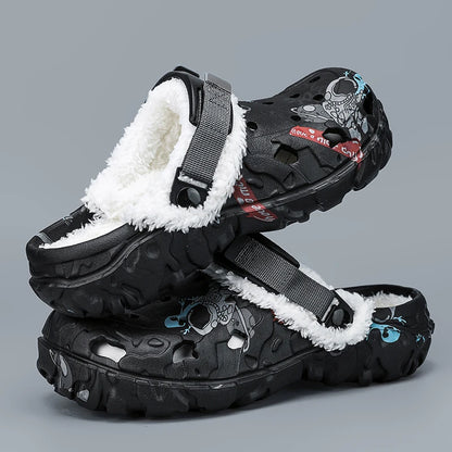 Warm Plush Fur Clogs Slippers for Men & Women Size 47