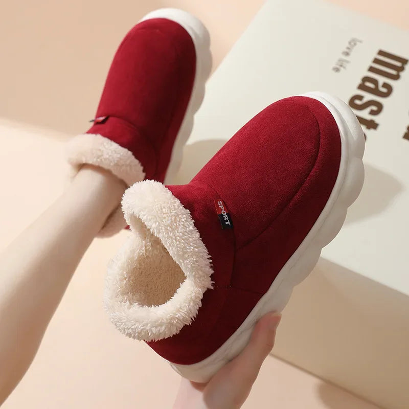 Unisex Warm Plush Indoor Outdoor Slippers