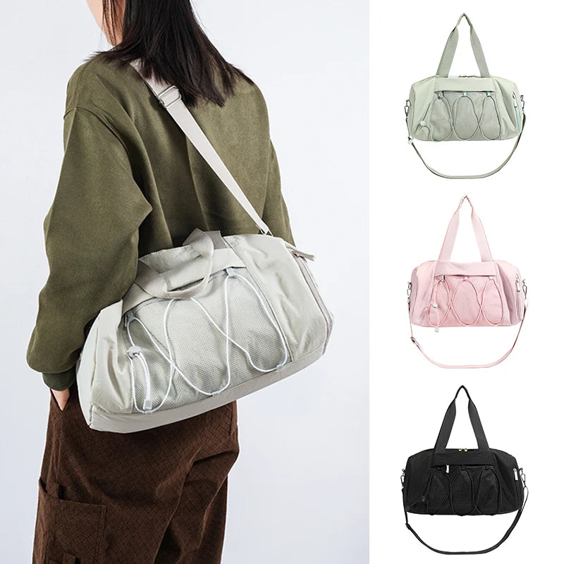 Women's Large Gym Duffel Bag with Shoe Compartment