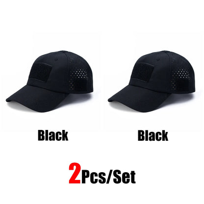 1 or 2 Pack Men's Camouflage Outdoor Baseball Caps