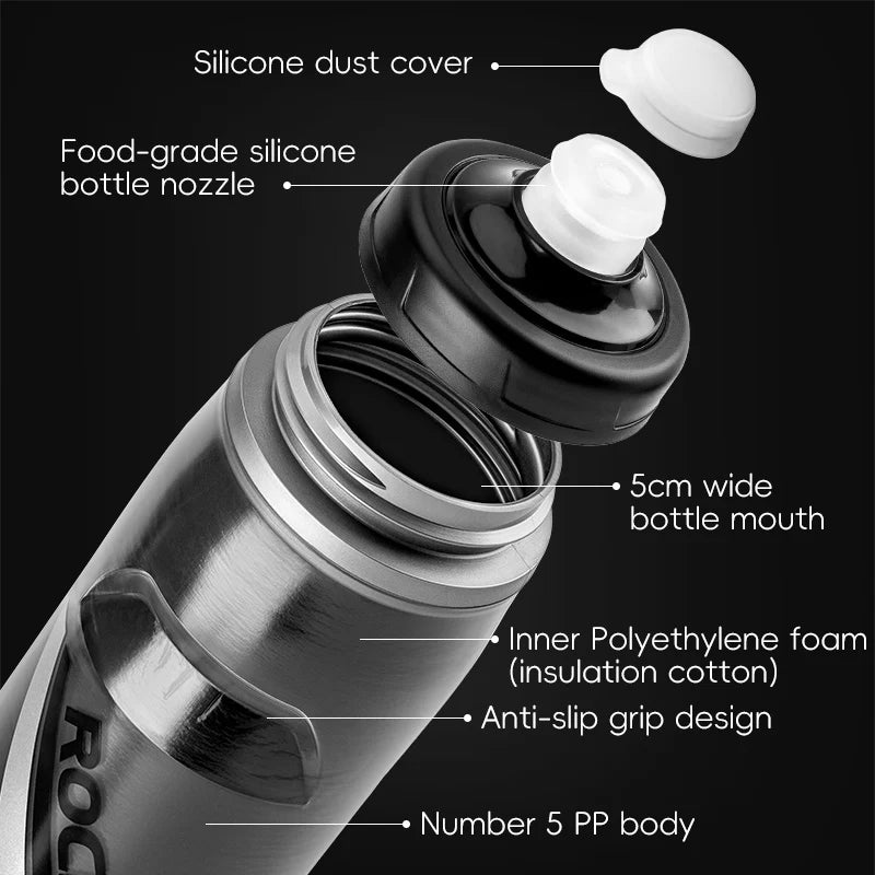 ROCKBROS 620ml Insulated Cycling Water Bottle