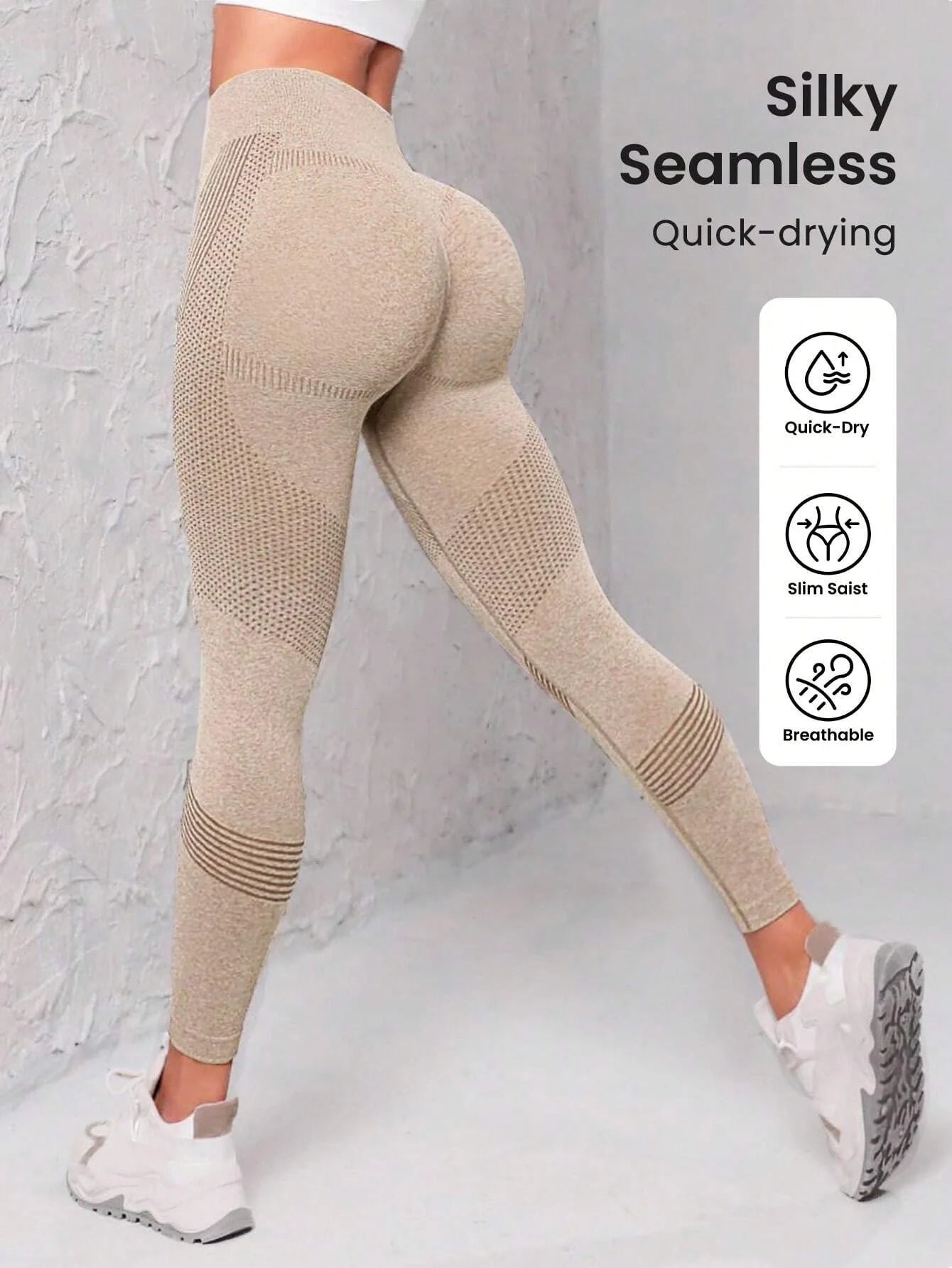 Women's Seamless Wide Waistband Sports Leggings