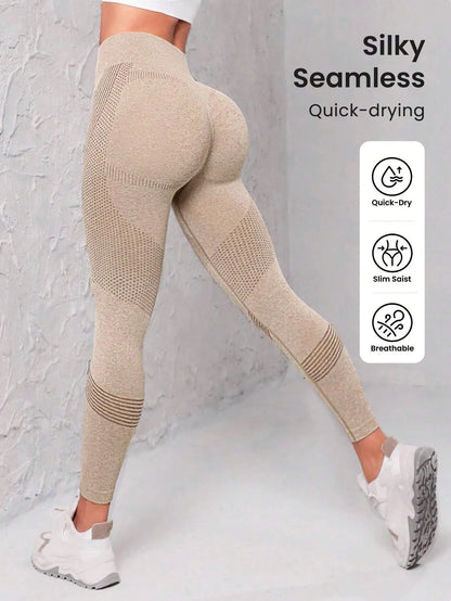 Women's Seamless Wide Waistband Sports Leggings