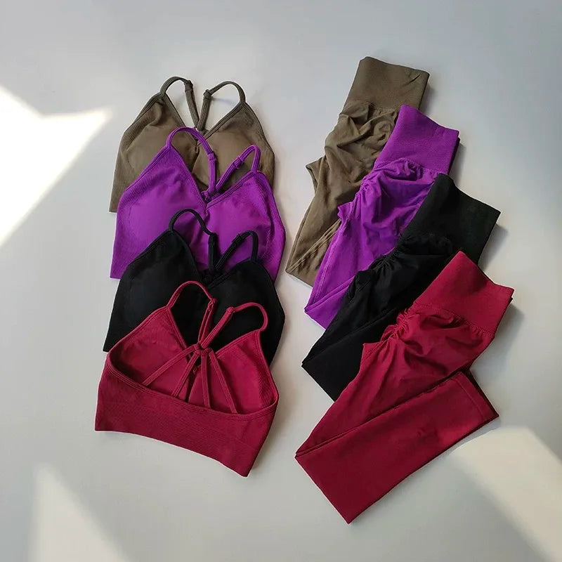Women's High Waist Butt Lift Yoga Fitness Set
