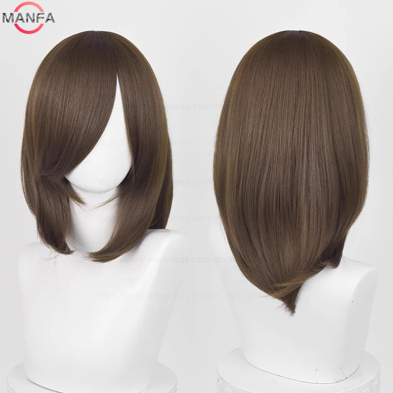 40cm Heat Resistant Anime Cosplay Wig with Bangs