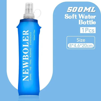 NEWBOLER 250ml or 500ml Collapsible Soft Flask Water Bottle