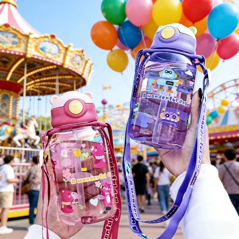 650ml BPA Free Leak Proof Kids Water Bottle with Straw