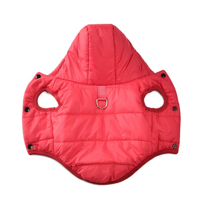 Warm Fleece Dog Hoodie Coat with D-Ring for Small & Medium Dogs