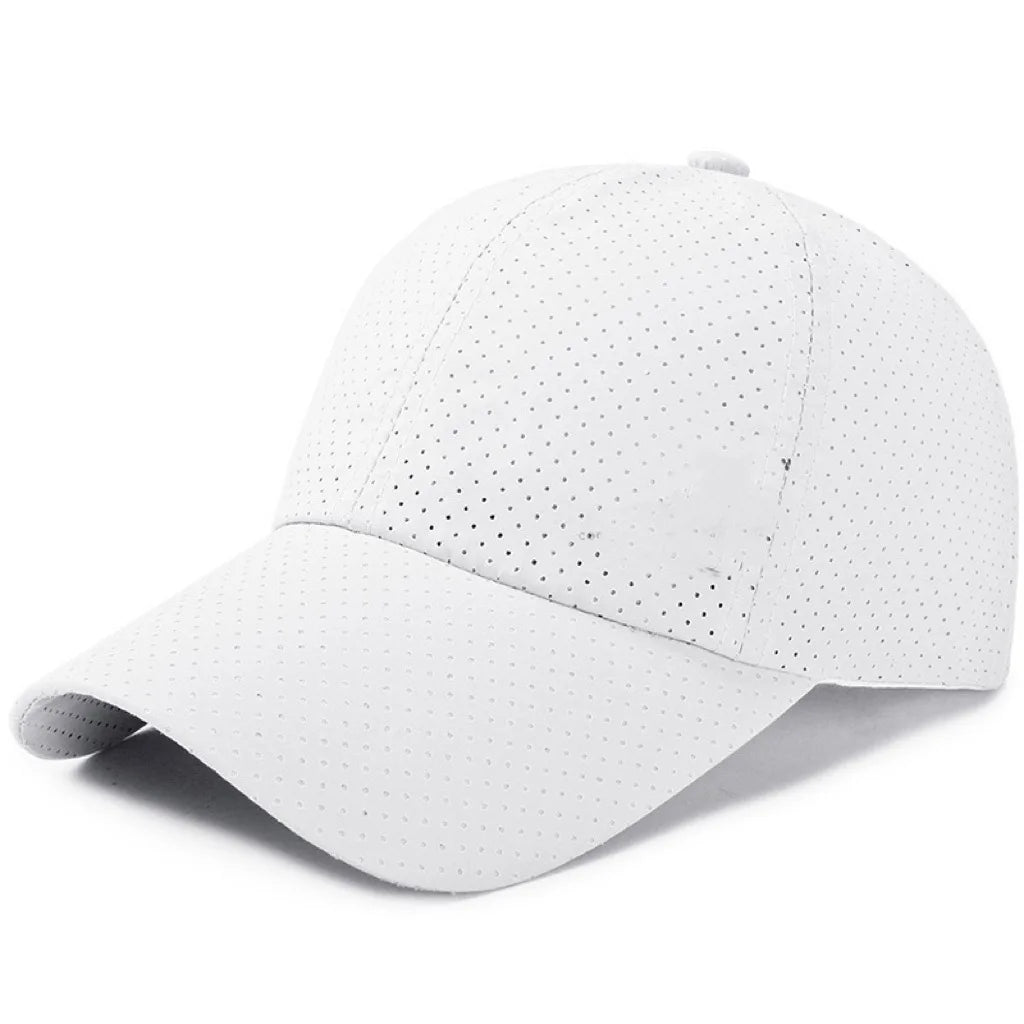 Breathable Mesh Solid Color Baseball Cap for Men & Women