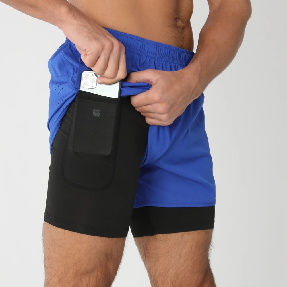 Men's Quick Dry 2 in 1 Running Shorts