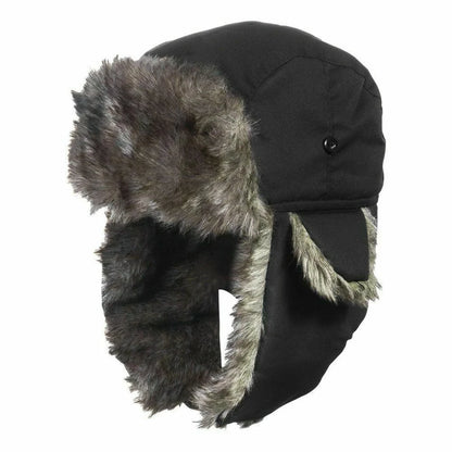 Men's Winter Russian Ushanka Trapper Hat with Ear Flaps