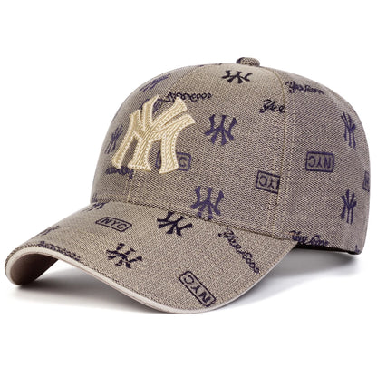 Unisex MY Letter Embroidered Adjustable Baseball Cap