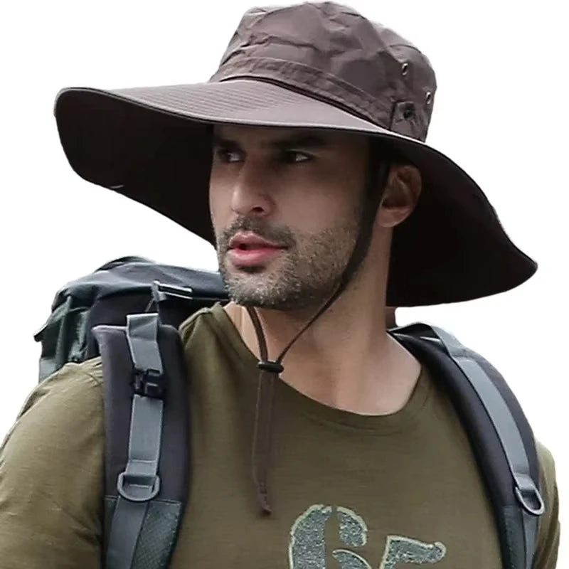 Men's UV Protection Wide Brim Fishing Sun Hat