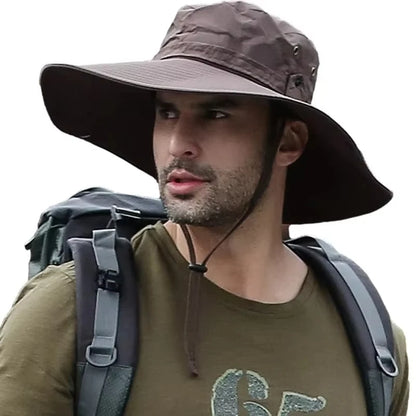 Men's UV Protection Wide Brim Fishing Sun Hat