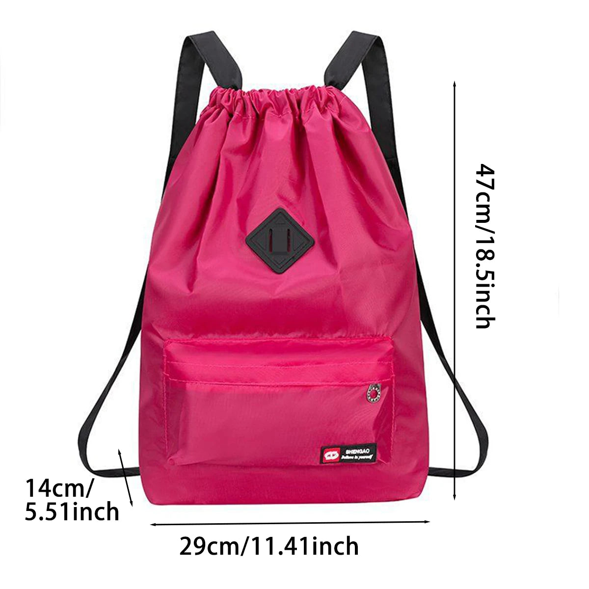 Women's Lightweight Large Capacity Drawstring Sports Backpack