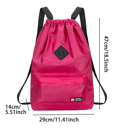 Women's Lightweight Large Capacity Drawstring Sports Backpack