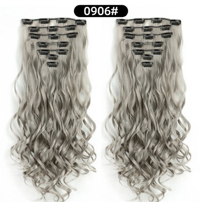 22 Inch Curly Wavy Clip In Hair Extensions 7PCS