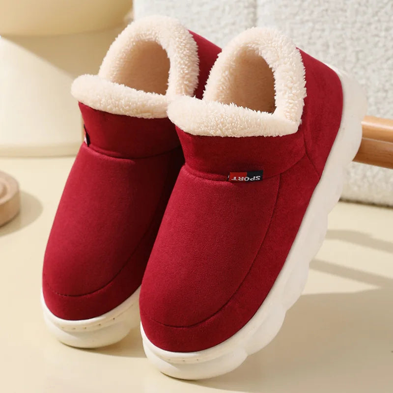 Unisex Warm Plush Indoor Outdoor Slippers