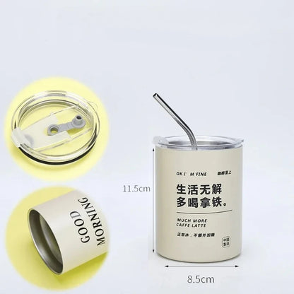 600ml 304 Stainless Steel Insulated Tumbler with Straw