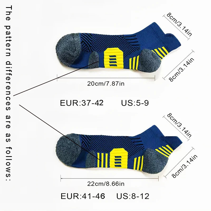 3 Pairs Quick Dry Non Slip Sports Socks