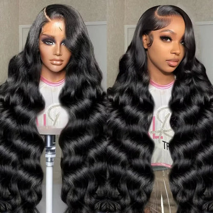 Women's 40 Inch 250% Density Body Wave HD Lace Front Human Hair Wig