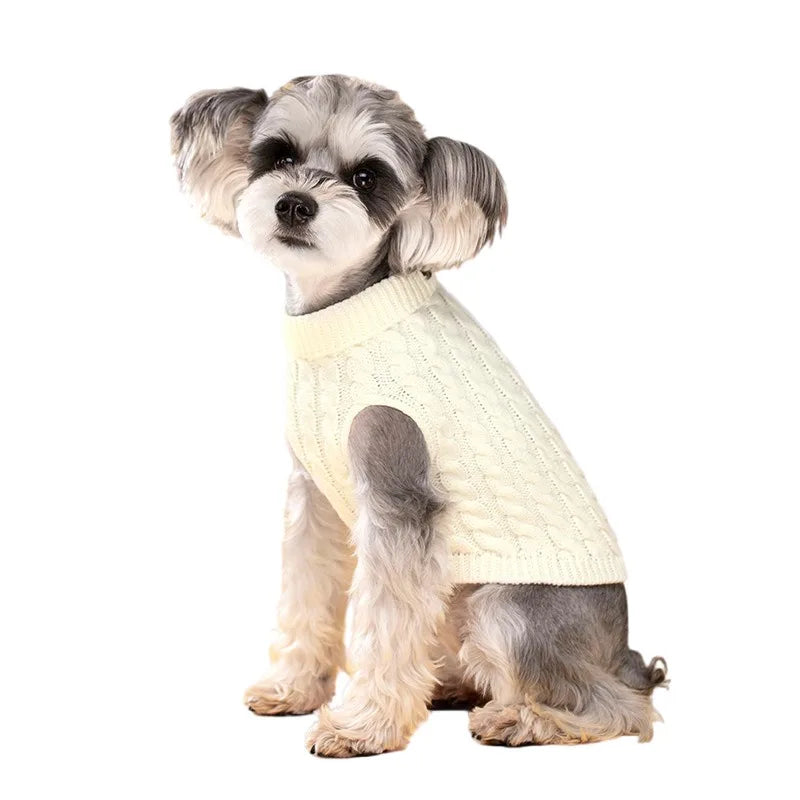 Warm Turtleneck Knitted Sweater for Small Dogs & Cats Winter Pet Clothing