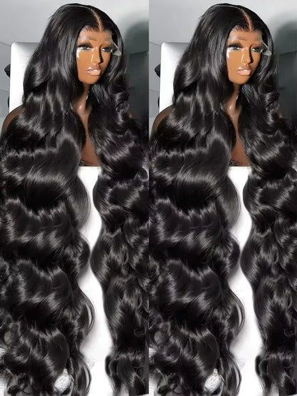 Women's 40 to 42 Inch 250% Density Body Wave HD Lace Front Human Hair Wig