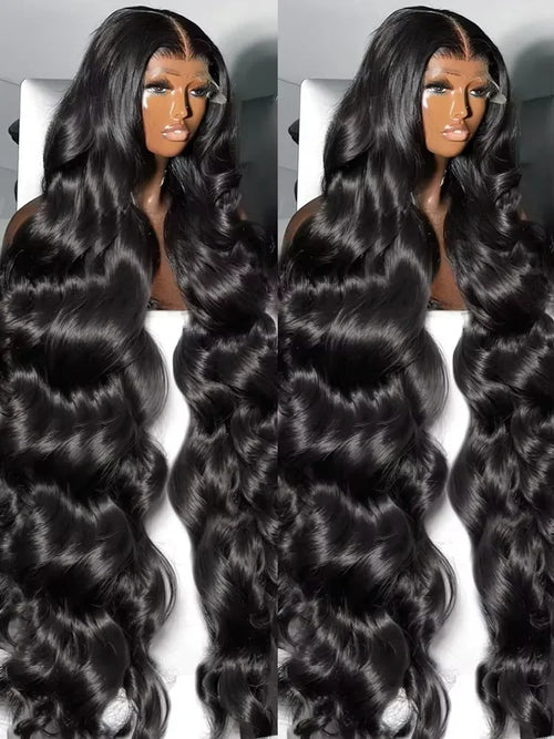 Women's 40 to 42 Inch 250% Density Body Wave HD Lace Front Human Hair Wig