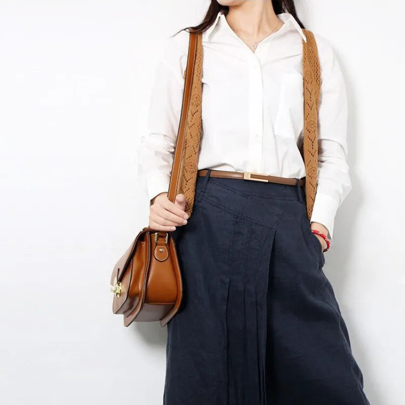 Women’s PU Leather Slim Waist Belt with Metal Buckle