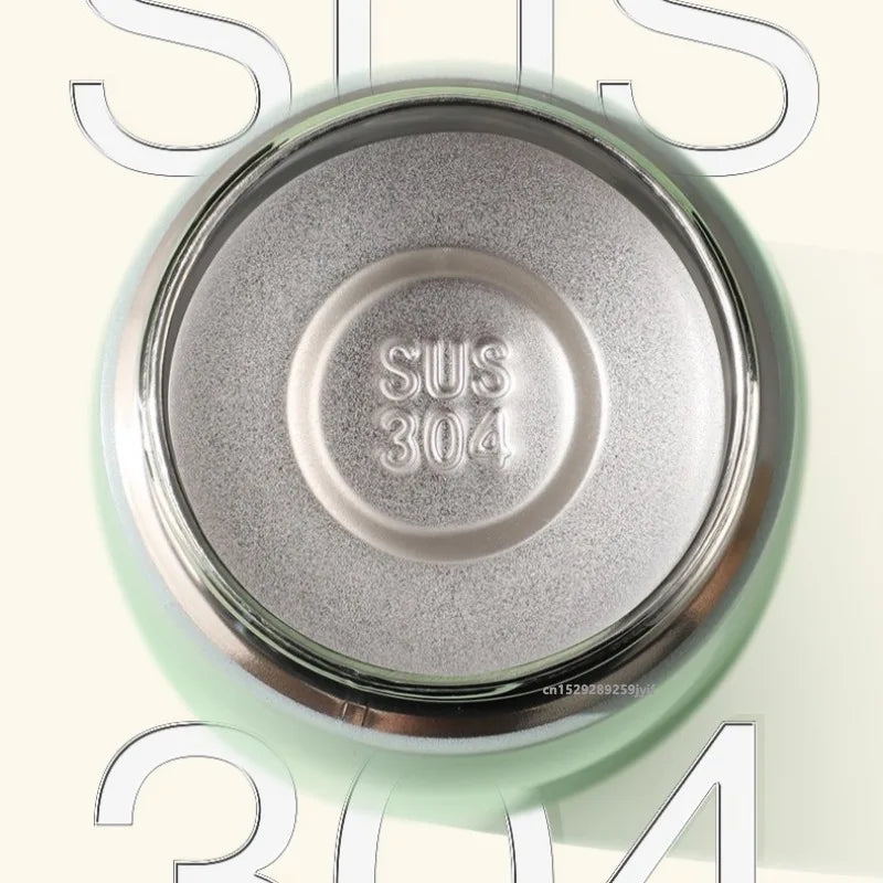 320ml or 460ml Kids Stainless Steel Thermos Bottle with Straw
