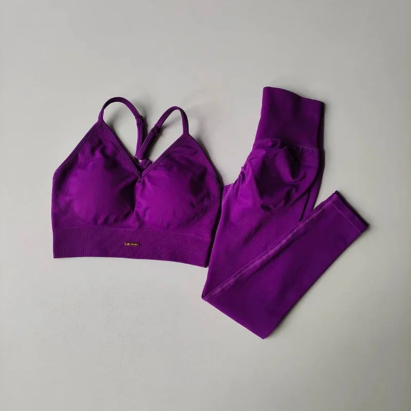 Women's High Waist Butt Lift Yoga Fitness Set
