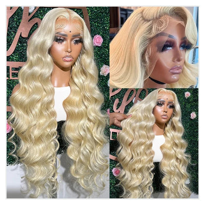 613 Honey Blonde Body Wave 13x4 13x6 HD Lace Human Hair Wig