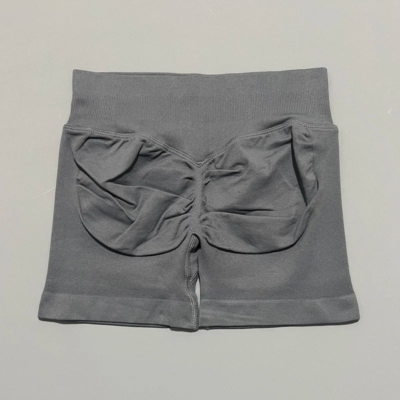 Women Fitness Workout Shorts Yoga High Waist Lift Butt Fitness Shorts Gym Running Sportswear Women Push Up Gym Leggings