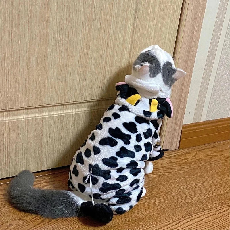 Soft Fleece Pet Jumpsuit Hoodie for Small Dogs & Cats Winter Coat