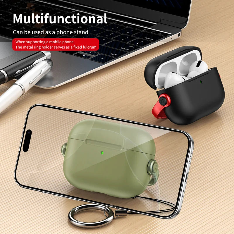 Shockproof AirPods Pro 3 and AirPods 4 Case with Lock and Cleaner Kit