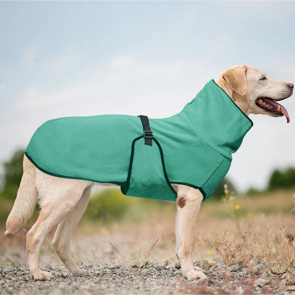 High Collar Warm Windproof Dog Coat with Adjustable Strap for Winter