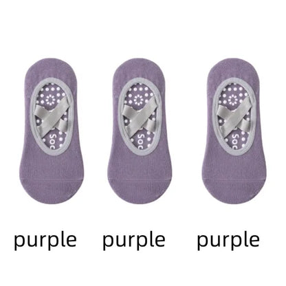 1 or 3 Pairs Women's Anti Slip Yoga Pilates Socks