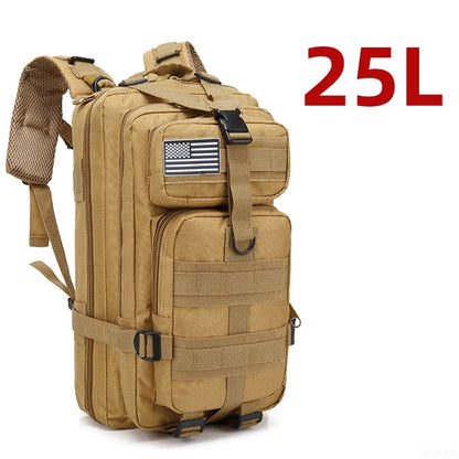 25L or 50L Waterproof Tactical Hiking Backpack