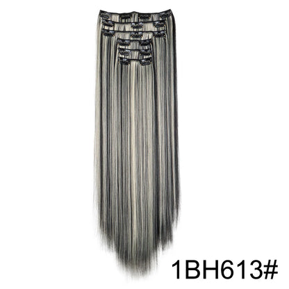 WIGSIN Women's 6 Piece Long Straight Clip In Hair Extensions