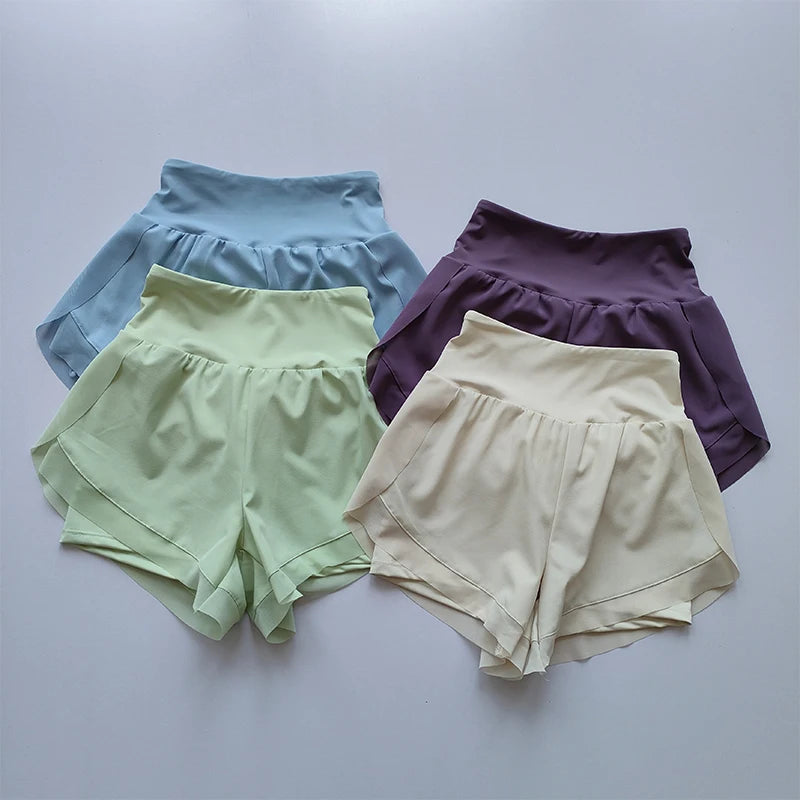 Women's High Waist 2 in 1 Quick Dry Running Shorts