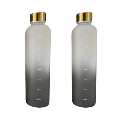 1L BPA Free Motivational Sports Water Bottle with Time Marker
