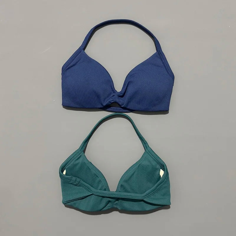 Women's Strappy Open Back Padded Sports Bra