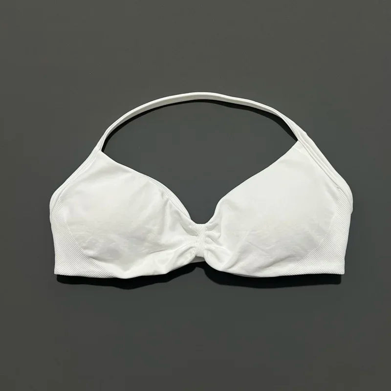 Women's Strappy Open Back Padded Sports Bra
