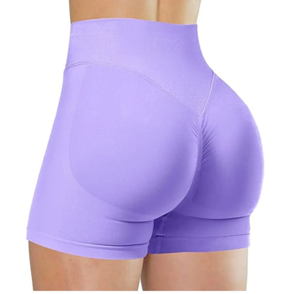 Women's High Waist Elastic Yoga Shorts