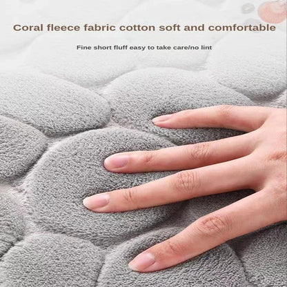 3D Cobblestone Non Slip Absorbent Bathroom Mat Quick Dry Doormat