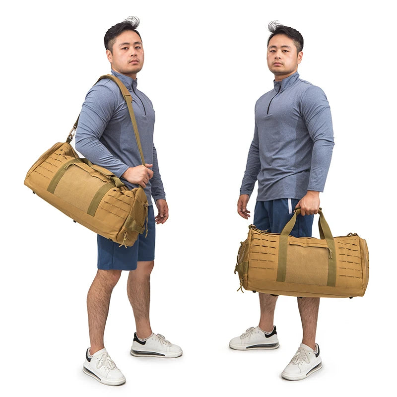 40L Men's Tactical Gym Duffle Bag with Shoe Compartment