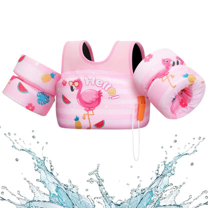 Kids Swimming Life Vest with Whistle Safety Float Jacket for Children