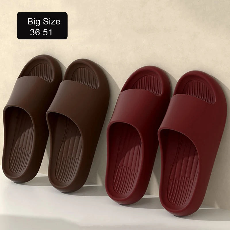 Big Size 50–51 EVA Open Toe Summer Slippers Quick Dry Beach Slides