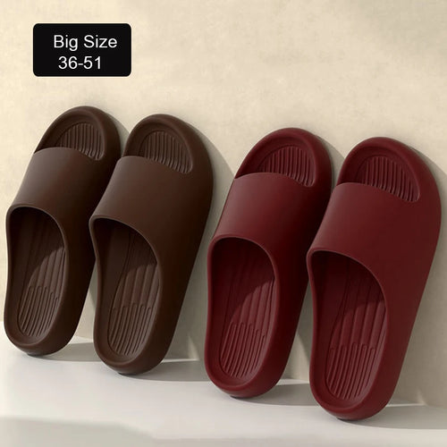 Big Size 50–51 EVA Open Toe Summer Slippers Quick Dry Beach Slides