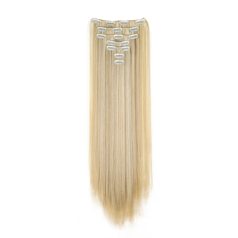 WIGSIN 24 Inch 7 Piece Straight Clip In Hair Extensions